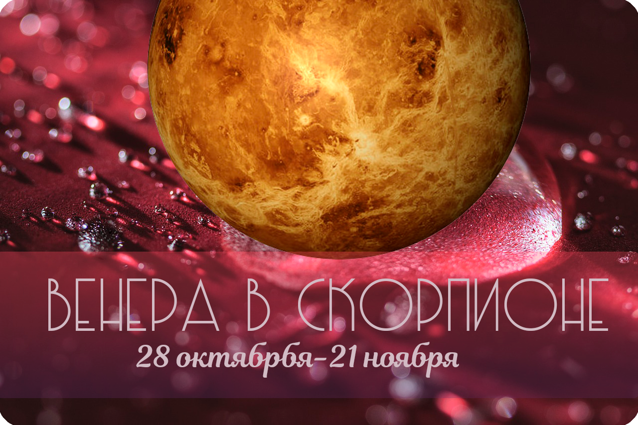 28 октября-21 ноября. Венера в Скорпионе.