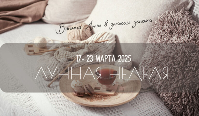 Лунная неделя 17 — 23 марта 2025. Влияние Луны в знаках зодиака