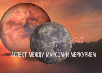 Аспект между Меркурием и&nbsp;Марсом&nbsp;&mdash; апрель 2026