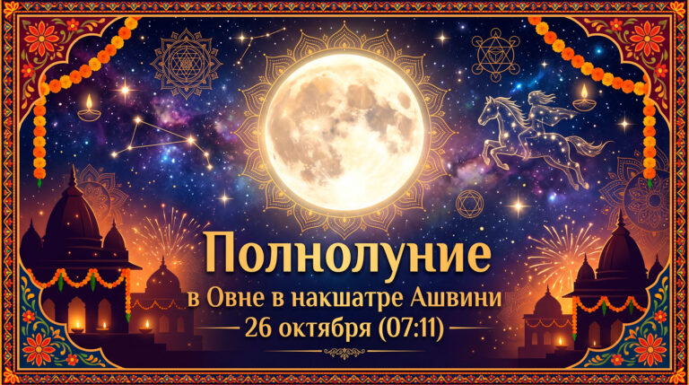 26 октября Полнолуние в Овне. Накшатра полнолуния — «Ашвини»